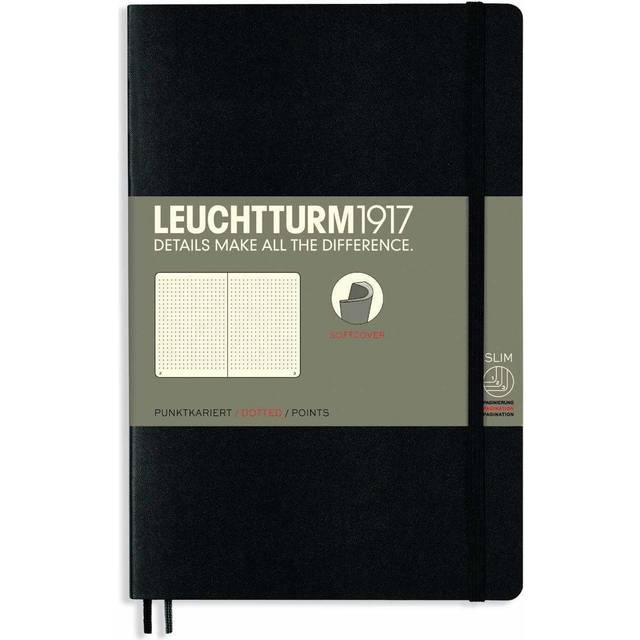 LEUCHTTURM1917 358291 Notebook Pocketbok (B6+), prickad, svart