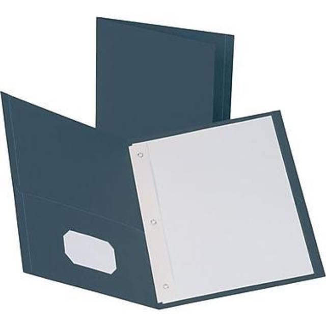 Oxford 57738 Twin Pocket Folders,w/Fstnrs,11-Inch x8-1/2-Inch,25/BX,Dark Blue