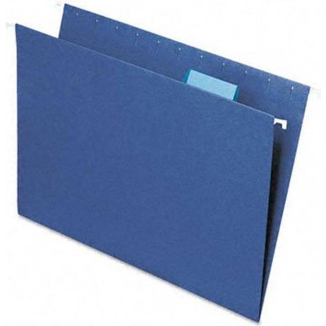 Smead 64057 Hanging File Folders- 1/5 Tab- 11 Point Stock- Letter- Navy- 25/Box