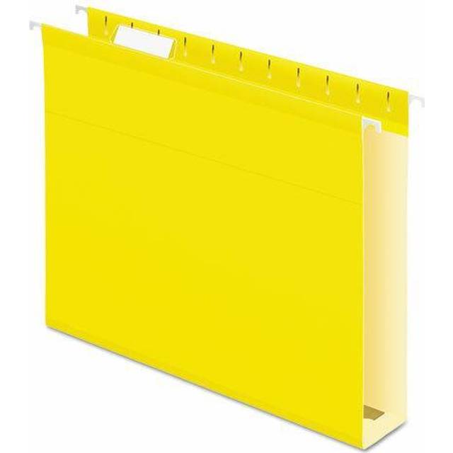 Pendaflex Reinforced 2 inch Extra Capacity Hanging Folders  1/5 Tab  Letter  Yellow  25/Box