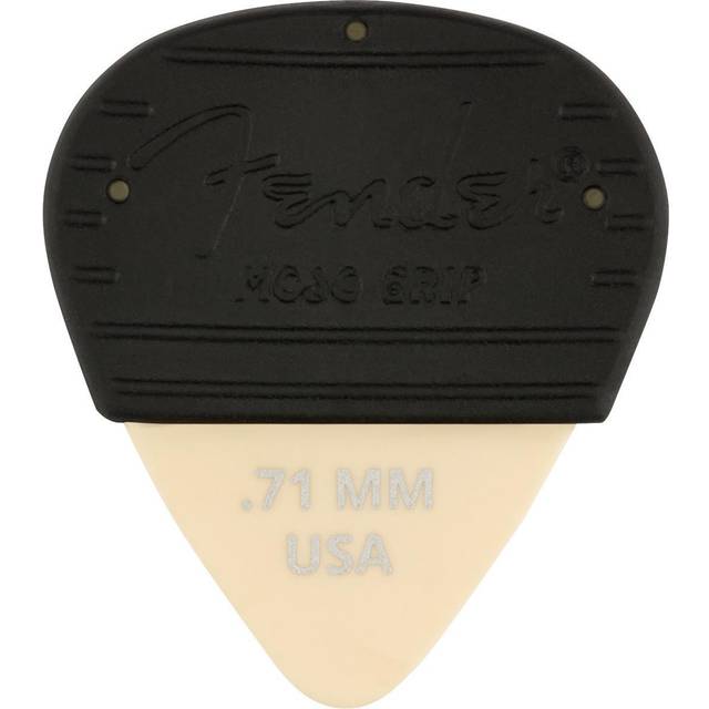 Fender® Mojo Grip Picks - Förpackning med 3 - Dura-Ton Delrin 351 - .71 mm - Olympisk vit