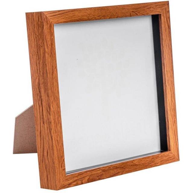 8" x 8" 3D Box Photo Frame - Dark Wood