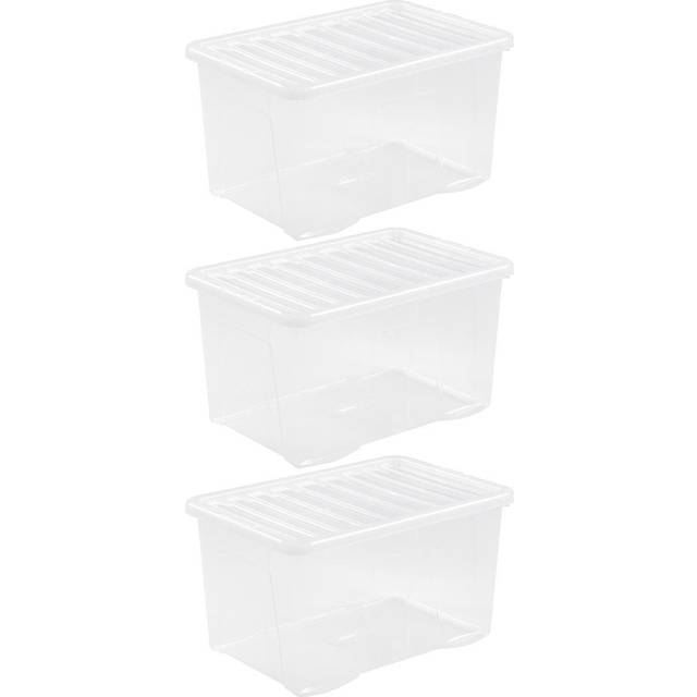 Wham Clip Lid Box 60 Liter Clear