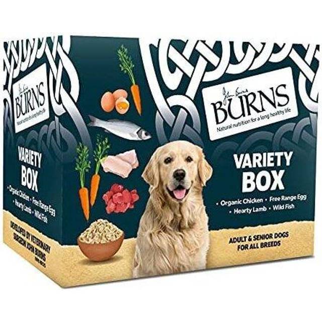 Burns Pet Natural Nutrition Adult & Senior Wet Dog Food Variety Box Chicken, Egg, Lamb & Fish 6 x 395gm