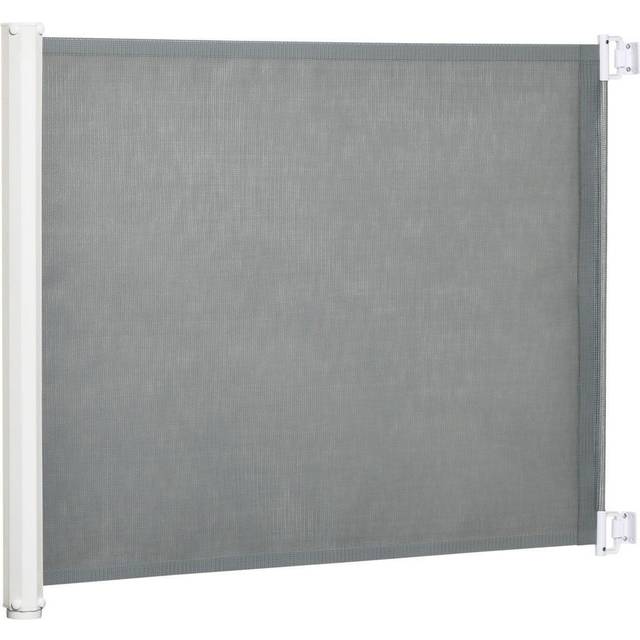PawHut Retractable Safety Gate Pet Guard Battier for Doorways - Hallways - Grey | TJ Hughes