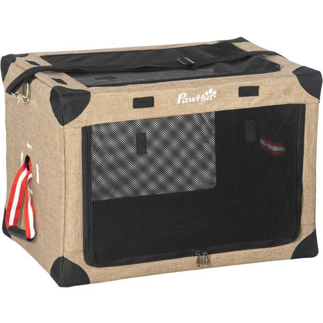 PawHut Collapsible Pet Carrier for Small Cats/Dogs - 65 x 45 x 45 cm, Yellow