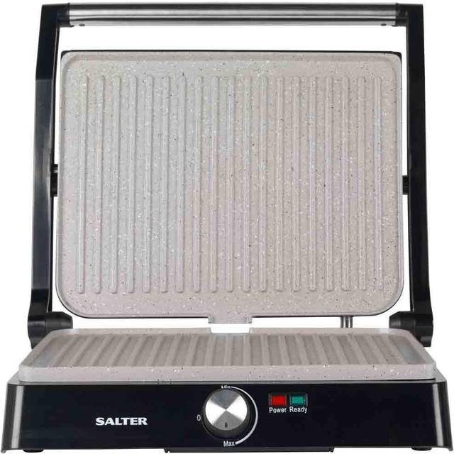 Salter health grill panini sandwich press xl non-stick griddle plate marblestone