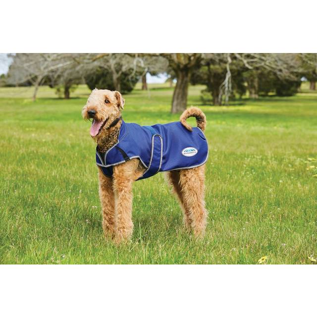 (Dark Blue/Grey/White, 70Cm) Weatherbeeta Comfitec Premier Free Parka Deluxe Dog Coat Medium