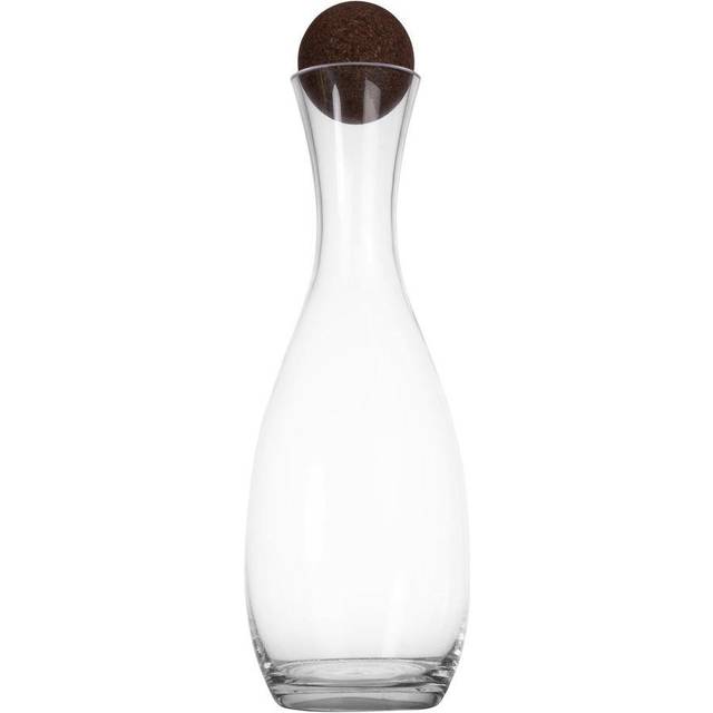 Sagaform Nature carafe with cork stopper 1.5 l Clear-dark brown