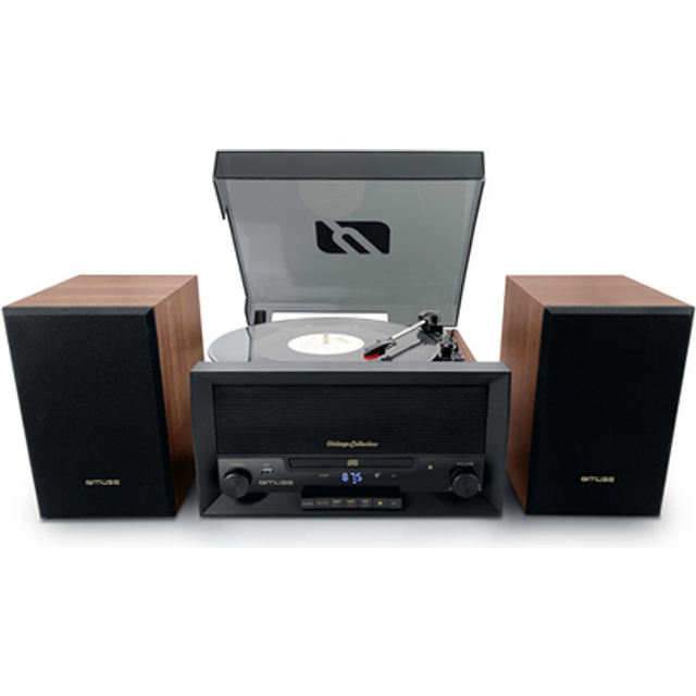 Muse MT-120MB Muziekcenter met platenspeler, CD, radio, USB en bluetooth (MT-120MB)