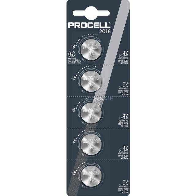 Duracell Procell Intense CR2016 Coin Cell Lithium Batteries | 5 Pack