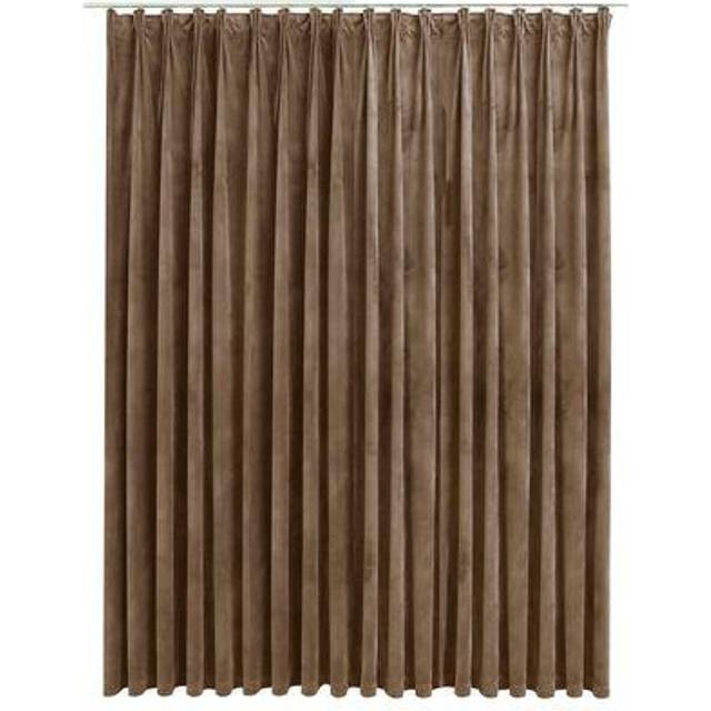 vidaXL Mörkläggningsgardin med krokar sammet beige 290x245 cm