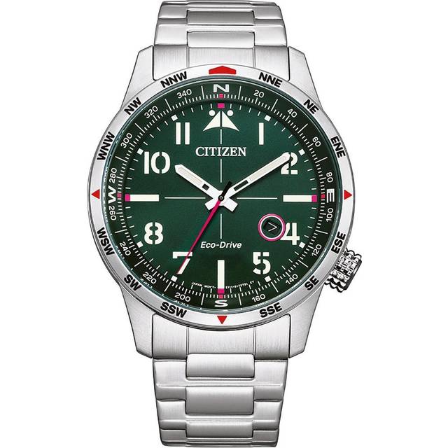 Citizen Silver Stainless Steel Green Dial Bracelet Watch