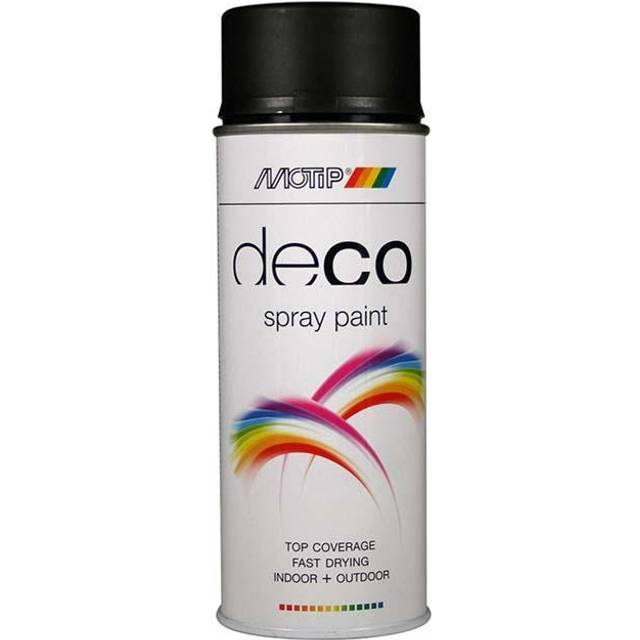 PlastiKote 01601 Deco Spray Paint Matt RAL 9005 Deep Black 400ml