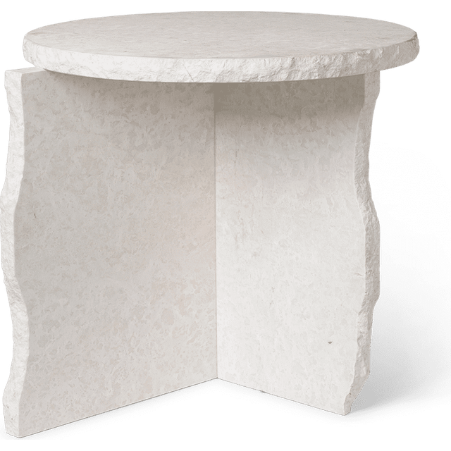 Ferm Living Mineral Sculptural bord Ø52 cm Bianco Curia