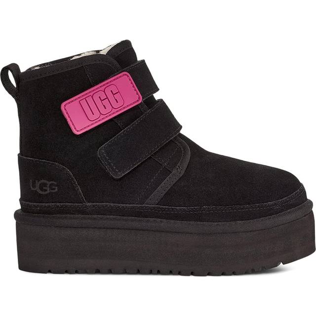 UGG Unisex-Child Neumel Platform Boot  Black  4