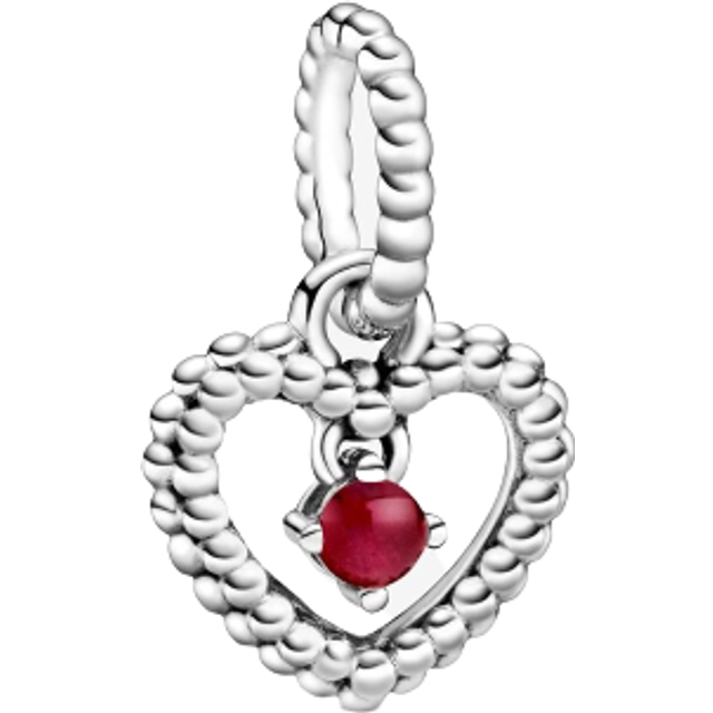 Pandora January Birthstone Heart Dangle Charms