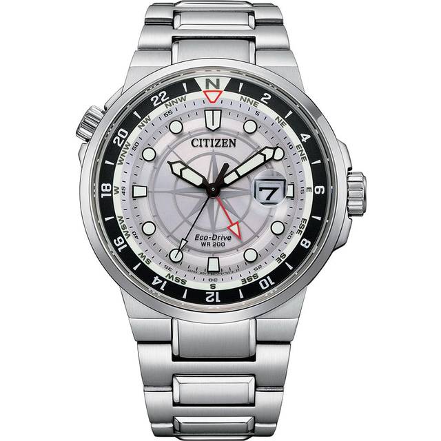 Citizen Gents Eco-Drive Promaster GMT Watch, Silver, Men - Ilver