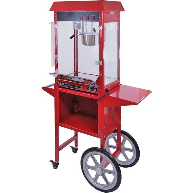 Popcorn Maker Machine / 8 Ounce Large KuKoo Pop Corn Machine With Matching Cart