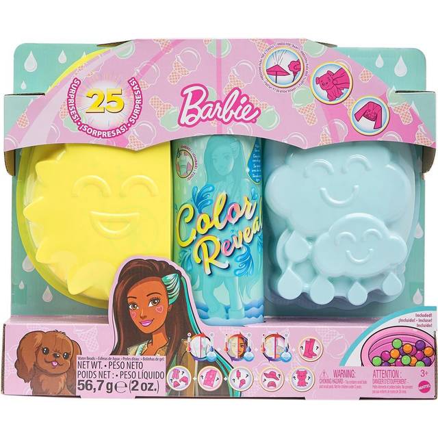 Barbie color Reveal Doll with 7 Surprises, color change and Accessories, Ice cream Series, styles may vary