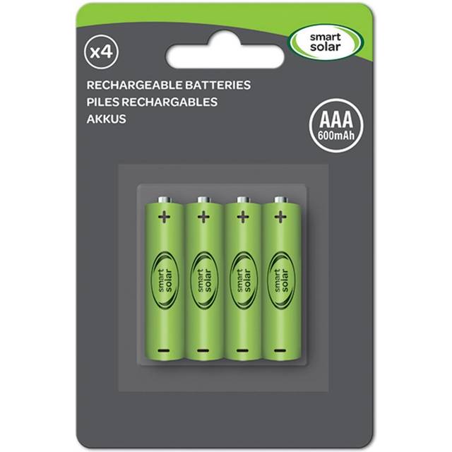 Smart Solar AAA 600 mAh Rechargeable Batteries 4pk