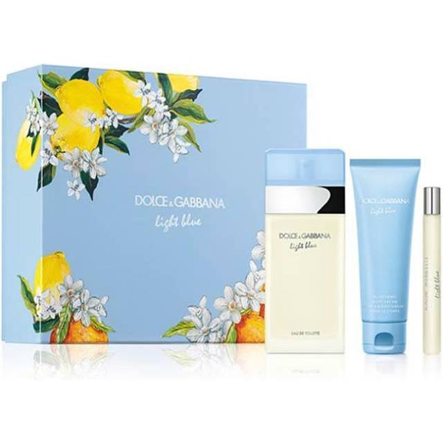 Dolce & Gabbana Light Blue Gift Set 100ml EDT + 50ml Body Cream + 10ml EDT