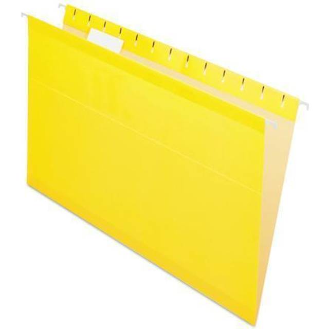 Pendaflex 04153 1/5 YEL Reinforced Hanging Folders, Legal Size, Yellow, 1/5 Cut, 25/BX (4153 1/5 YEL)
