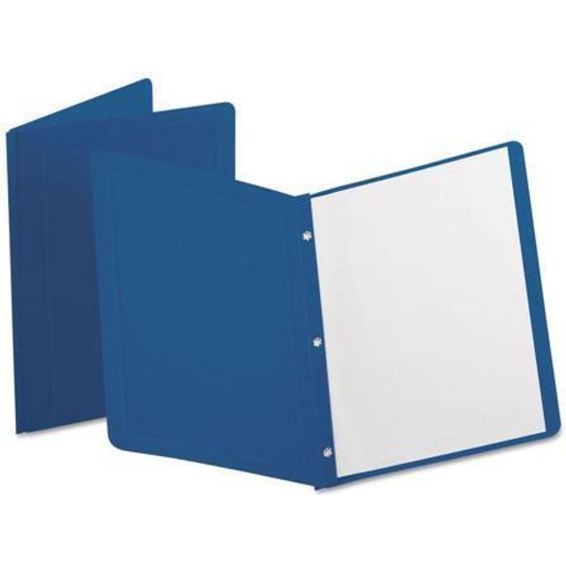 Oxford 52538 Report Cover 3 Fasteners Panel and Border Cover Dark Blue 25/Box