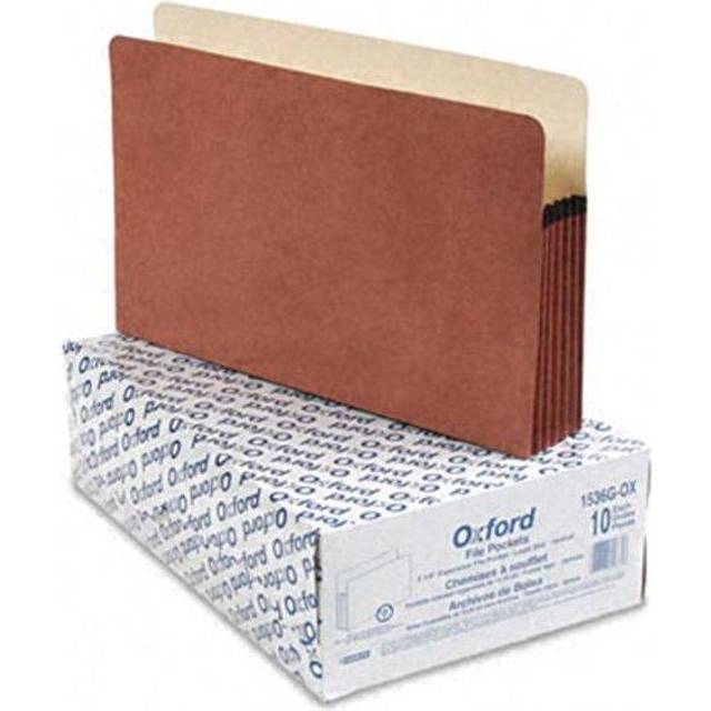 Pendaflex Standard Red Fiber Recycled File Pockets 10 Pack 1536G-OX Manila;Red