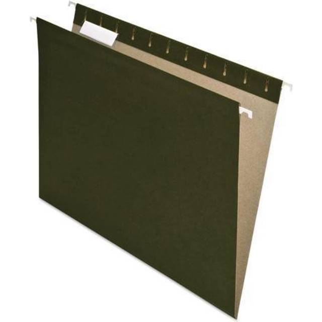 Pendaflex Earthwise by Pendaflex 100% Recycled Hanging Folders  Letter Size  1/5 Cut  Standard Green  25 per Box (74517)