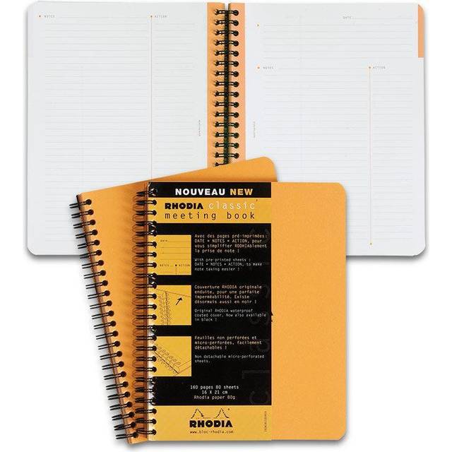 RHODIA MEETING 6.5X8.25 ORANGE