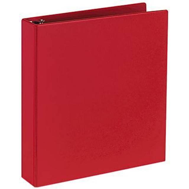 "Avery Durable 3 Ring Binder  1.5"""""""" Slant Rings  1 Red Binder (27202)"