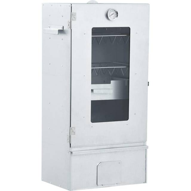 vidaXL BBQ Oven Smoker with 1kg Wood Chips 44.5x29x83cm Outdoor Smoker BBQs