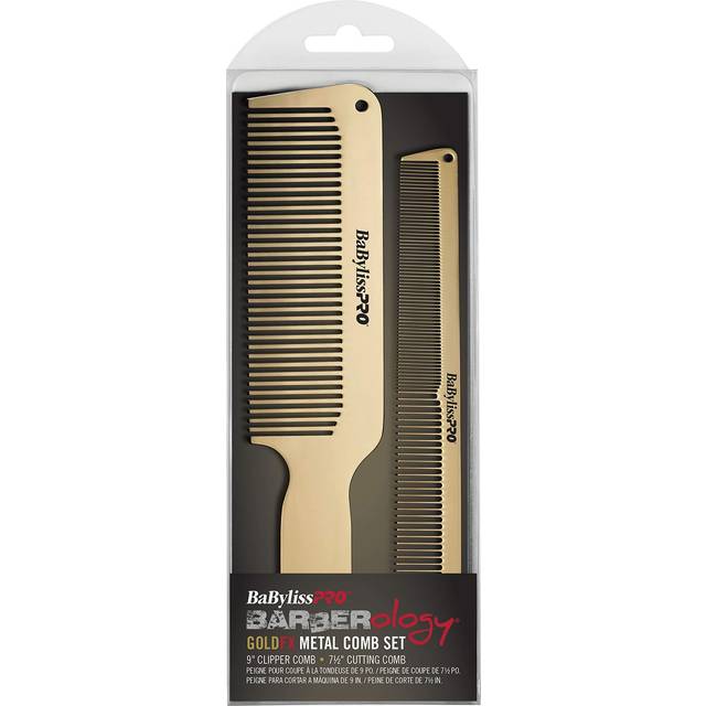 BabylissPRO GOLDFX Metal Comb 2-Pack