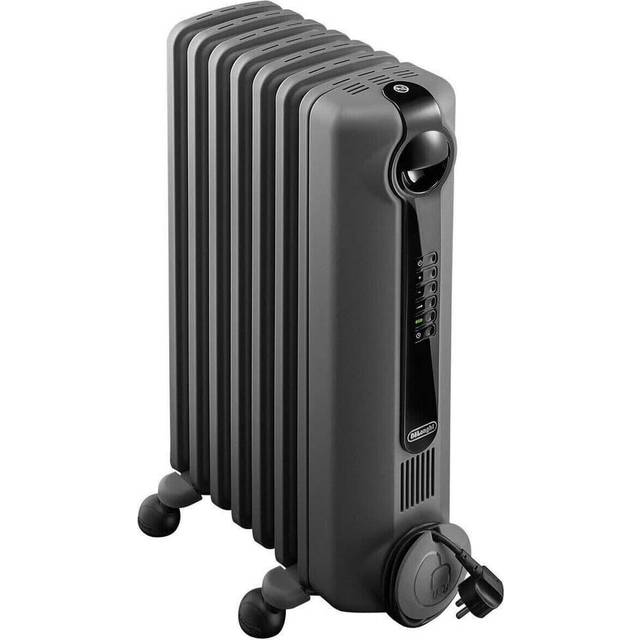 De'Longhi Radia S Grey Oil filled radiator 1.5KW Electric Timer - Grey