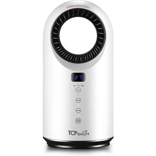 TCP Smart WiFi Portable Bladeless Ceramic Heater & Cooling Fan 1500W White - Gloss White