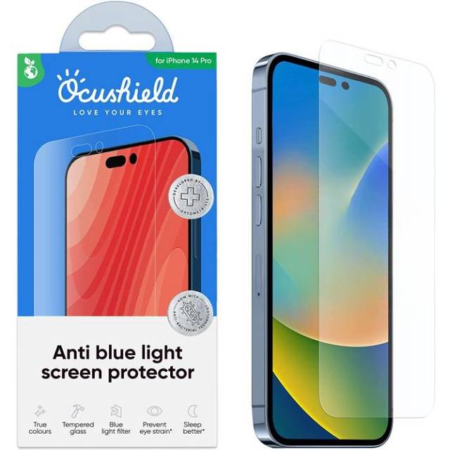 Hypertec anti blue light screen protector iphone 14 pro transparent mobile phone