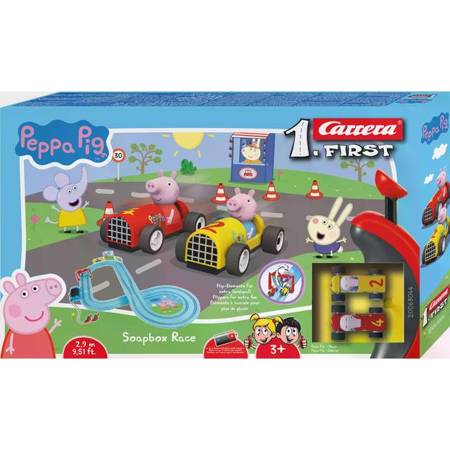 Carrera 20063044 First Autorennbahn "Peppa Pig - Soapbox Race"