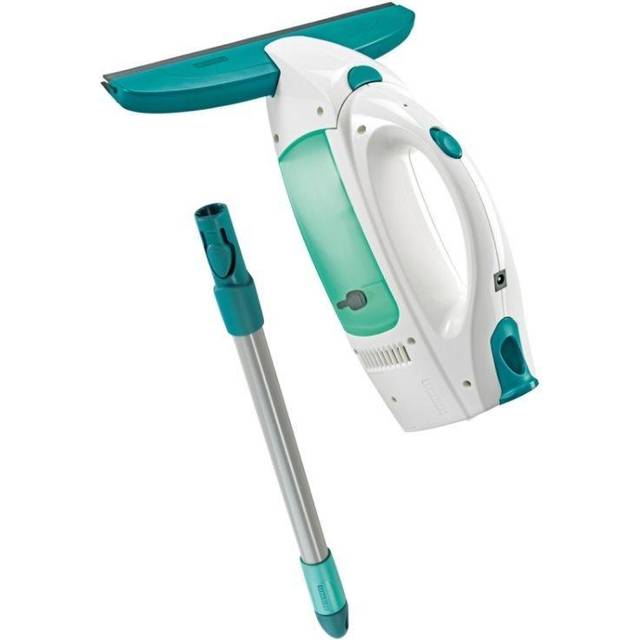 Leifheit Dry & Clean Window Vacuum Cleaner Set with Handle, Window Cleaning Kit with up to 35 Minutes of Power, Electric Window Cleaner