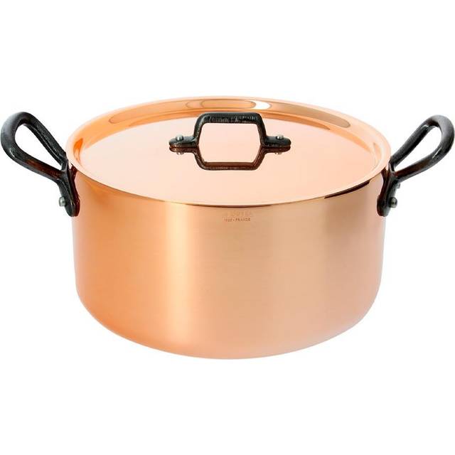 de Buyer Prima Matera Roasting Pot 28 cm / 8.0 L - Copper Induction Suitable with Cast Iron Handles