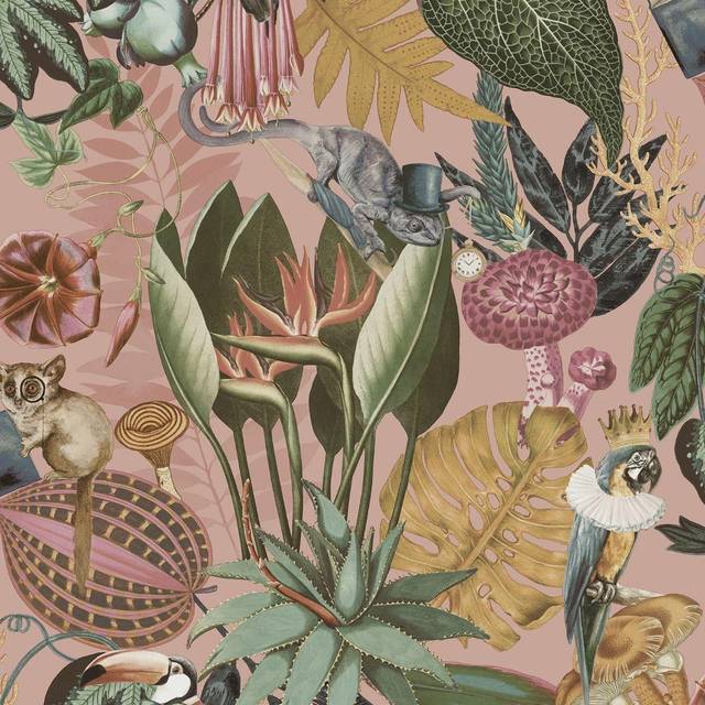 Holden Decor Wonderland Blush Wallpaper - Pink - 53cm x 10.05m