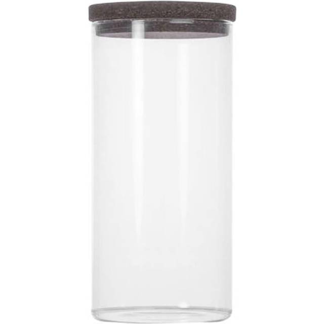 Sagaform Nature storage jar with cork lid Clear-dark brown