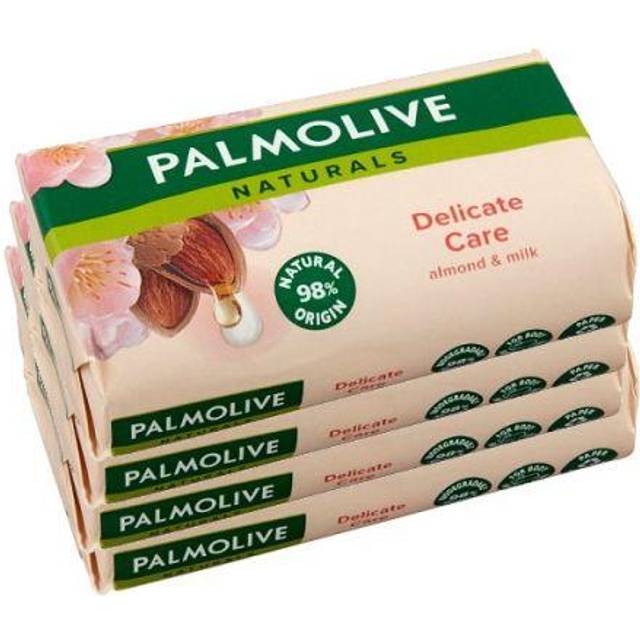PALMOLIVE - Pain de Savon - Naturals Delicate Care Lait d'amande - 4x90g