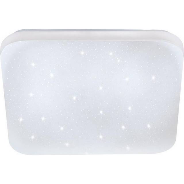 Eglo Square White Steel Wall Or Ceiling Light With Crystal Effect Square, White