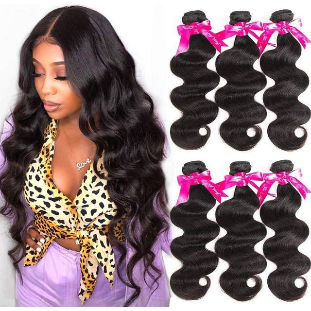 Beauty Princess Brazilian Hair Body Wave 3 Bundles 16 18 20inchs 10A Human Hair Weave Bundles Natural color