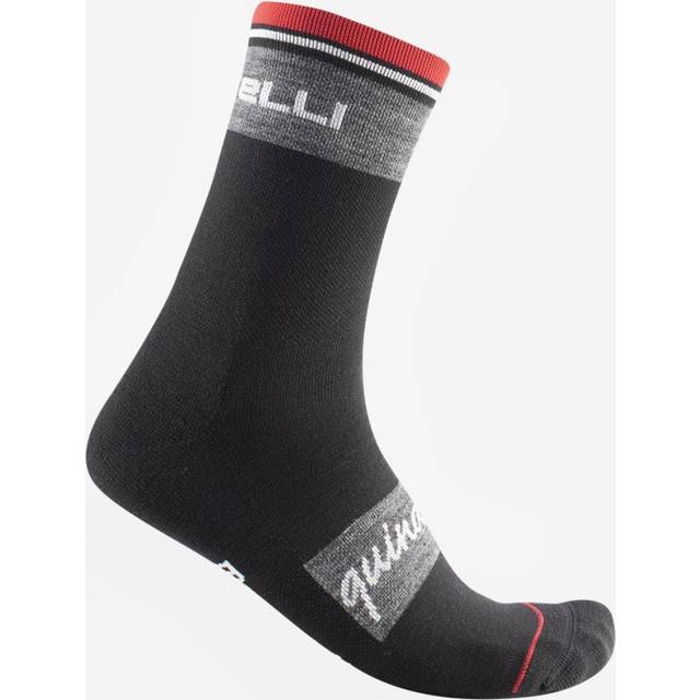Castelli Quindici Soft Merino Blue Red Socks, Size 2XL