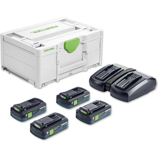 Festool 577105 18v Energy Set Battery &amp; Charger Set 4 x 4.0ah Li-o