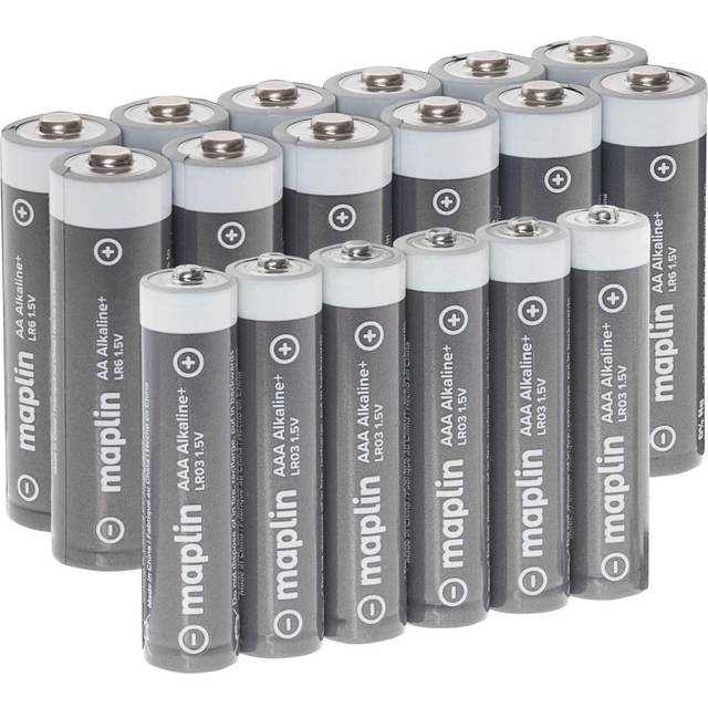 Maplin 12x AA and 6x AAA 1.5V Alkaline Batteries