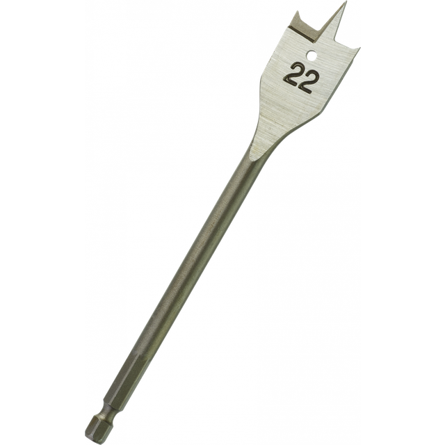 Milwaukee Hex Shank Flat Drill Bit 22mm 160mm Pack of 1