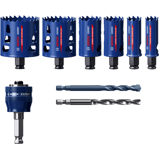 Expert 9pc Tough Multi Material Hole Saw Set Electrician Plumber 22 - 68mm - Bosch